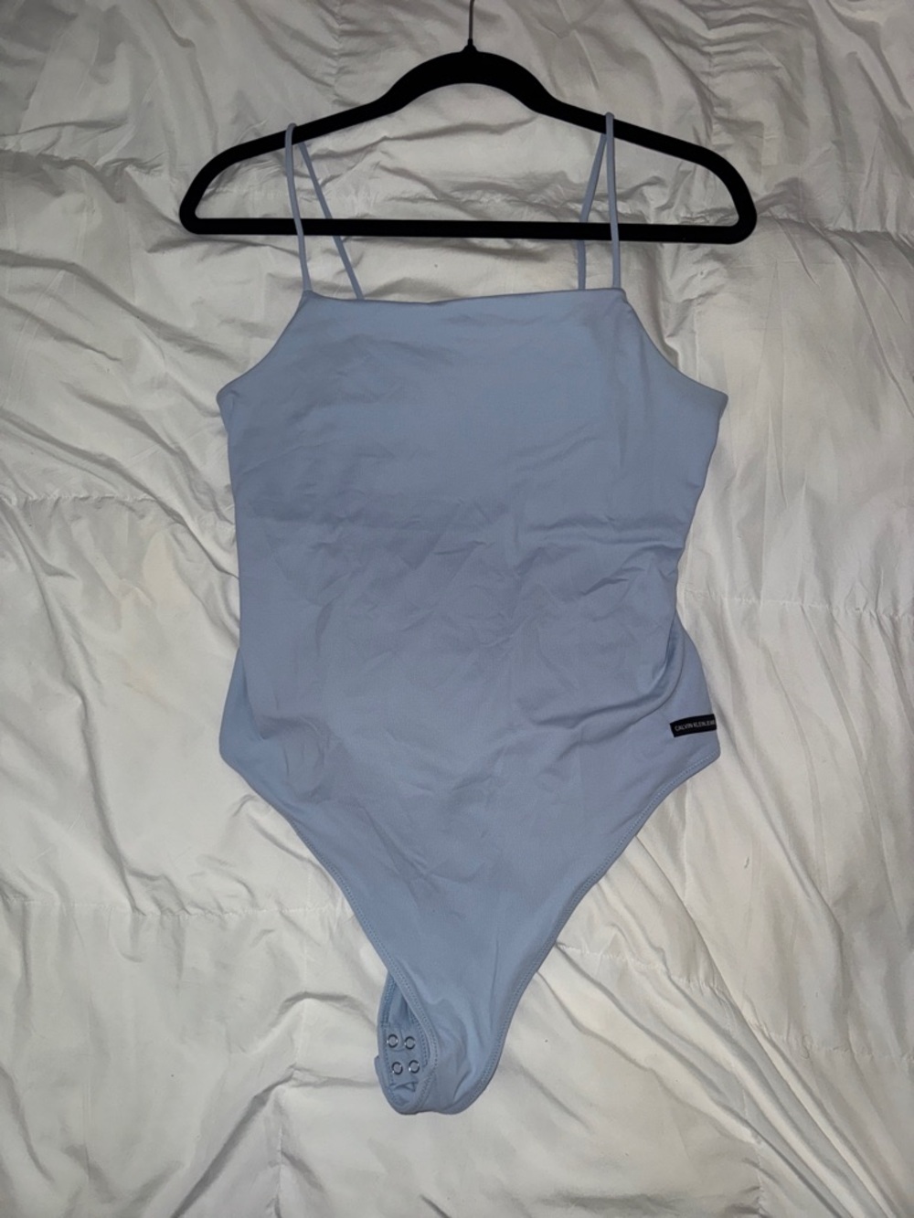 Calvin Klein Jeans Light Blue Women’s Spaghetti Strap Bodysuit